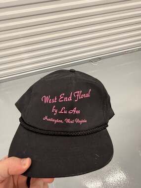 Vintage West End Floral by Lu Ann Huntington West Virginia Rope Snapback Hat Bla